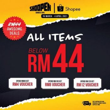 Shoopen-4.4-Sale-All-Items-Below-RM44-on-Shopee-350x351 - Fashion Accessories Fashion Lifestyle & Department Store Footwear Johor Kedah Kelantan Kuala Lumpur Malaysia Sales Melaka Negeri Sembilan Online Store Pahang Penang Perak Perlis Putrajaya Sabah Sarawak Selangor Terengganu 