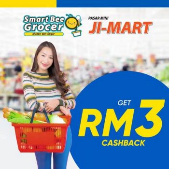 Smart-Bee-Grocer-Ji-Mart-RM3-Cashback-Promotion-With-Touch-n-Go-350x350 - Johor Kedah Kelantan Kuala Lumpur Melaka Negeri Sembilan Pahang Penang Perak Perlis Promotions & Freebies Putrajaya Sabah Sarawak Selangor Supermarket & Hypermarket Terengganu 