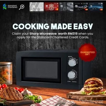 Standard-Chartered-Free-Sharp-Microwave-Oven-Promo - Bank & Finance Johor Kedah Kelantan Kuala Lumpur Melaka Negeri Sembilan Online Store Pahang Penang Perak Perlis Promotions & Freebies Putrajaya Sabah Sarawak Selangor Standard Chartered Bank Terengganu 