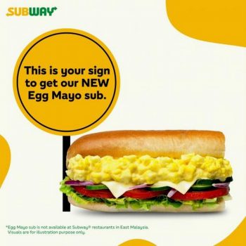 Subway-Egg-Mayo-Sub-350x350 - Beverages Food , Restaurant & Pub Johor Kedah Kelantan Kuala Lumpur Melaka Negeri Sembilan Pahang Penang Perak Perlis Promotions & Freebies Putrajaya Sabah Sarawak Selangor Terengganu 