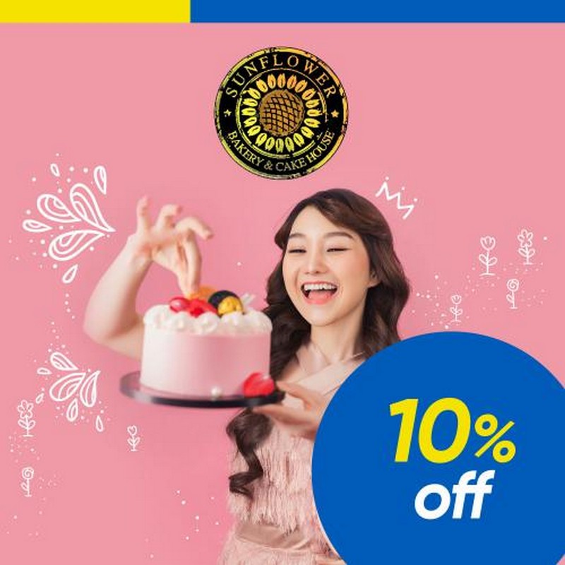 15 Mar 14 Apr 2021 Sunflower Bakery Cake House 10 Off Promotion With Touch N Go Everydayonsales Com