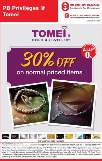 Tomei-30-off-Promo-with-Public-Bank-350x555 - Bank & Finance Gifts , Souvenir & Jewellery Jewels Johor Kedah Kelantan Kuala Lumpur Melaka Negeri Sembilan Pahang Penang Perak Perlis Promotions & Freebies Public Bank Putrajaya Sabah Sarawak Selangor Terengganu 