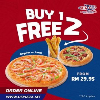 US-Pizza-Buy-1-Free-2-Promotion-350x350 - Beverages Food , Restaurant & Pub Johor Kedah Kelantan Kuala Lumpur Melaka Negeri Sembilan Online Store Pahang Penang Perak Perlis Pizza Promotions & Freebies Putrajaya Sabah Sarawak Selangor Terengganu 