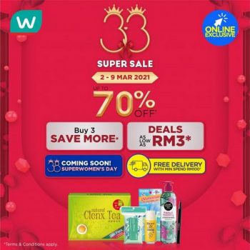 Watsons-Online-3.3-Sale-1-350x350 - Beauty & Health Health Supplements Johor Kedah Kelantan Kuala Lumpur Malaysia Sales Melaka Negeri Sembilan Pahang Penang Perak Perlis Personal Care Putrajaya Sabah Sarawak Selangor Terengganu 