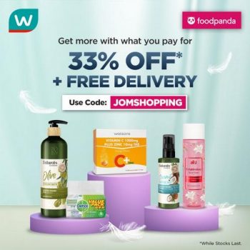 Watsons-Promotion-33-OFF-FREE-Shipping-Promo-Code-on-FoodPanda-350x350 - Beauty & Health Health Supplements Johor Kedah Kelantan Kuala Lumpur Melaka Negeri Sembilan Online Store Pahang Penang Perak Perlis Personal Care Promotions & Freebies Putrajaya Sabah Sarawak Selangor Terengganu 