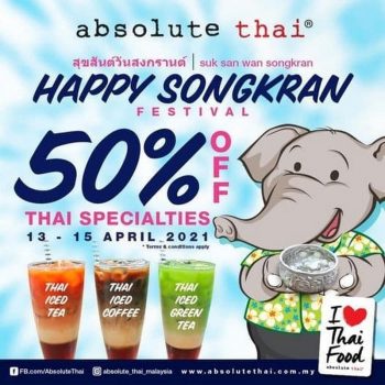 Absolute-Thai-50-off-Promo-350x350 - Beverages Food , Restaurant & Pub Johor Kedah Kelantan Kuala Lumpur Melaka Negeri Sembilan Pahang Penang Perak Perlis Promotions & Freebies Putrajaya Sabah Sarawak Selangor Terengganu 