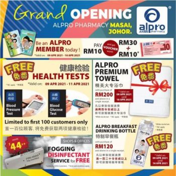 Alpro-Pharmacy-Opening-Promotion-at-Masai-1-350x349 - Beauty & Health Health Supplements Johor Personal Care Promotions & Freebies 