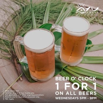 Ayu-Awana-Beer-Oclock-1-for-1-Promo-350x350 - Beverages Food , Restaurant & Pub Pahang Promotions & Freebies 