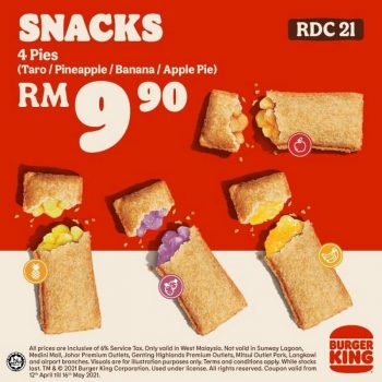 Burger-King-4-Pies-at-RM9.90-Promotion-350x350 - Beverages Food , Restaurant & Pub Johor Kedah Kelantan Kuala Lumpur Melaka Negeri Sembilan Pahang Penang Perak Perlis Promotions & Freebies Putrajaya Sabah Sarawak Selangor Terengganu 