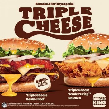 Burger-King-Triple-Cheese-Burger-Promo-350x350 - Beverages Burger Food , Restaurant & Pub Johor Kedah Kelantan Kuala Lumpur Melaka Negeri Sembilan Pahang Penang Perak Perlis Promotions & Freebies Putrajaya Sabah Sarawak Selangor Terengganu 