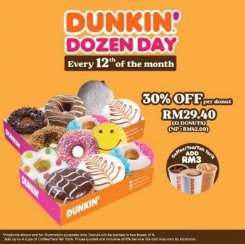 Dunkin-Donuts-Dozen-Day-Promotion-350x349 - Beverages Food , Restaurant & Pub Johor Kedah Kelantan Kuala Lumpur Melaka Negeri Sembilan Pahang Penang Perak Perlis Promotions & Freebies Putrajaya Sabah Sarawak Selangor Terengganu 