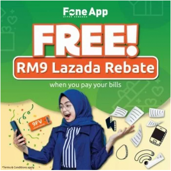 FoneApp-Free-RM9-Lazada-Credit-350x351 - Johor Kedah Kelantan Kuala Lumpur Melaka Negeri Sembilan Online Store Others Pahang Penang Perak Perlis Promotions & Freebies Putrajaya Sabah Sarawak Selangor Terengganu 