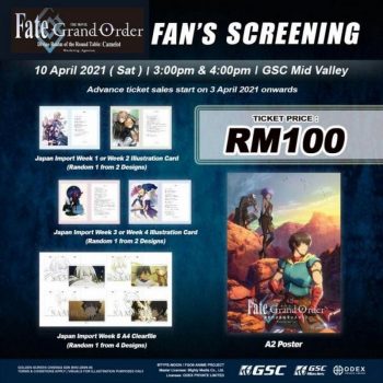 GSC-Fate-Grand-Order-Fans-Screening-Promotion-350x350 - Cinemas Johor Kedah Kelantan Kuala Lumpur Melaka Movie & Music & Games Negeri Sembilan Pahang Penang Perak Perlis Promotions & Freebies Putrajaya Sabah Sarawak Selangor Terengganu 