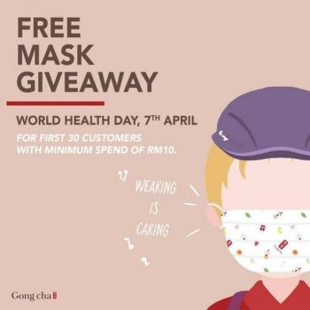 Gong-Cha-Free-Mask-Giveaway-350x350 - Beverages Food , Restaurant & Pub Johor Kedah Kelantan Kuala Lumpur Melaka Negeri Sembilan Pahang Penang Perak Perlis Promotions & Freebies Putrajaya Sabah Sarawak Selangor Terengganu 