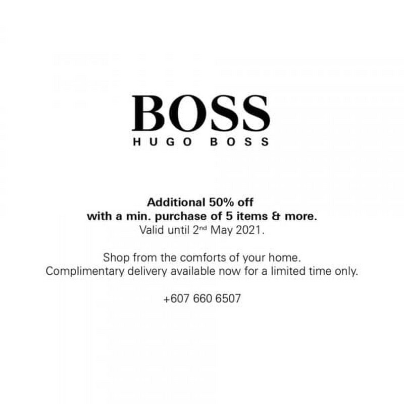 28 Apr2 May 2021 Hugo Boss Special Sale at Johor Premium Outlets