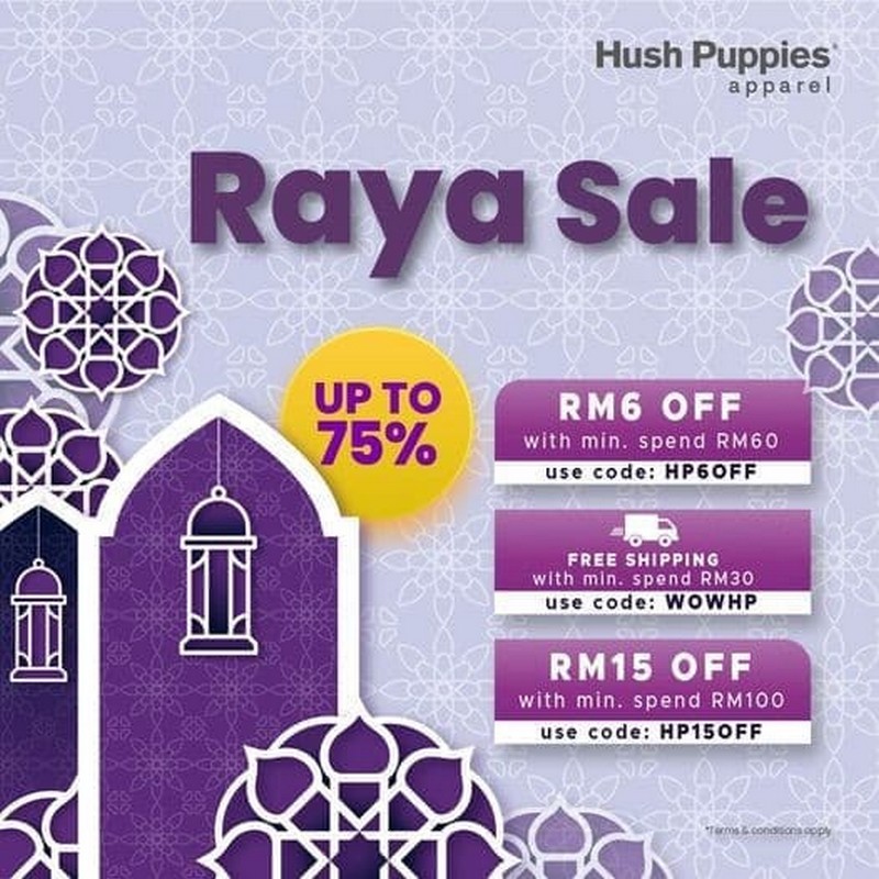 15 Apr 2021 Onward Hush Puppies Apparel Raya Sale