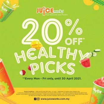 Juice-Works-20-off-Promo-350x350 - Beverages Food , Restaurant & Pub Johor Kuala Lumpur Promotions & Freebies Selangor 
