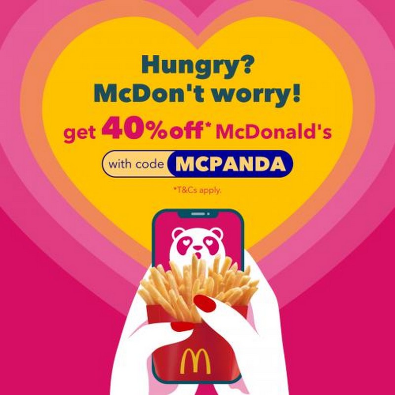 2 Apr 2021 Onward McDonald's Promotion 40 OFF Promo Code on FoodPanda