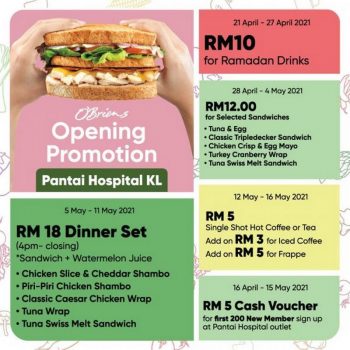 OBriens-Opening-Promotion-at-Pantai-Hospital-KL-Bangsar-350x350 - Beverages Food , Restaurant & Pub Kuala Lumpur Promotions & Freebies Selangor 