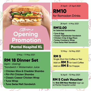 OBriens-Opening-Promotion-at-Pantai-Hospital-Kuala-Lumpur-350x350 - Beverages Food , Restaurant & Pub Kuala Lumpur Promotions & Freebies Selangor 
