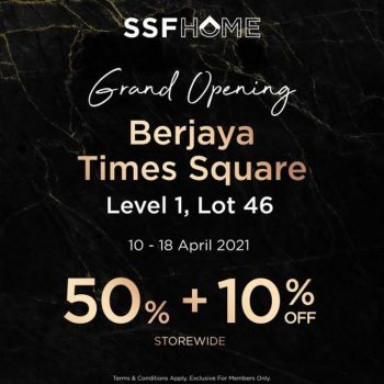 SSF-Grand-Opening-Promotion-at-Berjaya-Times-Square-350x350 - Furniture Home & Garden & Tools Home Decor Kuala Lumpur Promotions & Freebies Selangor 