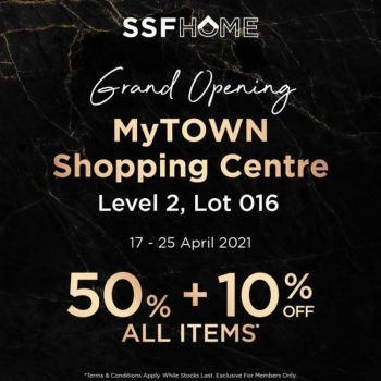 SSF-Grand-Opening-Promotion-at-MyTown-350x350 - Furniture Home & Garden & Tools Home Decor Kuala Lumpur Promotions & Freebies Selangor 
