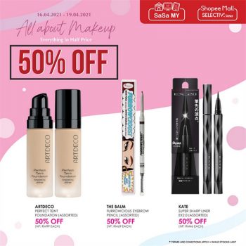 SaSa-MakeUp-50-Off-Promo-350x350 - Beauty & Health Cosmetics Johor Kedah Kelantan Kuala Lumpur Melaka Negeri Sembilan Online Store Pahang Penang Perak Perlis Promotions & Freebies Putrajaya Sabah Sarawak Selangor Terengganu 