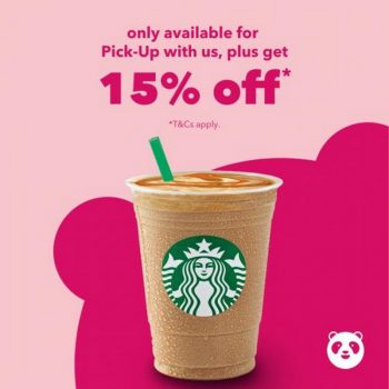 Starbucks-Pick-Up-15-OFF-Promotion-on-FoodPanda-1-350x350 - Beverages Food , Restaurant & Pub Johor Kedah Kelantan Kuala Lumpur Melaka Negeri Sembilan Online Store Pahang Penang Perak Perlis Promotions & Freebies Putrajaya Sabah Sarawak Selangor Terengganu 