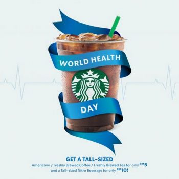 Starbucks-World-Health-Day-Promotion-350x350 - Beverages Food , Restaurant & Pub Johor Kedah Kelantan Kuala Lumpur Melaka Negeri Sembilan Pahang Penang Perak Perlis Promotions & Freebies Putrajaya Sabah Sarawak Selangor Terengganu 