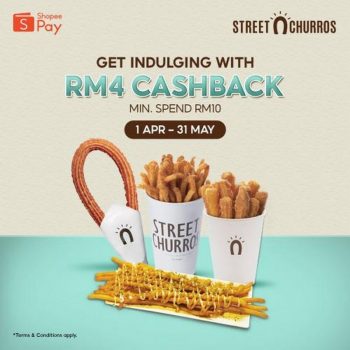 Street-Churros-RM4-Cashback-Promotion-pay-with-ShopeePay-350x350 - Beverages Food , Restaurant & Pub Johor Kedah Kelantan Kuala Lumpur Melaka Negeri Sembilan Pahang Penang Perak Perlis Promotions & Freebies Putrajaya Sabah Sarawak Selangor Terengganu 