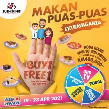 Sushi-King-Makan-Puas-Puas-Buy-1-Free-1-Promotion-350x350 - Beverages Food , Restaurant & Pub Johor Kedah Kelantan Kuala Lumpur Melaka Negeri Sembilan Pahang Penang Perak Perlis Promotions & Freebies Putrajaya Sabah Sarawak Selangor Terengganu 