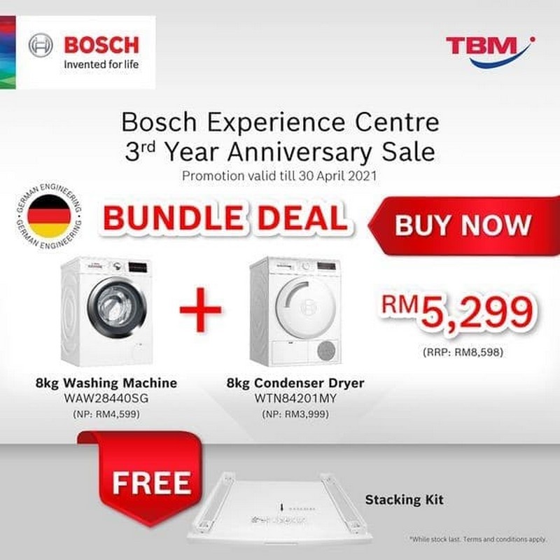 Now till 30 Apr 2021 TBM Bosch Bundle Deal