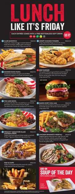 TGI-Fridays-Lunch-Set-Menu-Promo-1-243x625 - Beverages Food , Restaurant & Pub Johor Kedah Kelantan Kuala Lumpur Melaka Negeri Sembilan Pahang Penang Perak Perlis Promotions & Freebies Putrajaya Sabah Sarawak Selangor Terengganu 