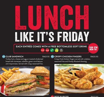 TGI-Fridays-Lunch-Set-Menu-Promo-350x327 - Beverages Food , Restaurant & Pub Johor Kedah Kelantan Kuala Lumpur Melaka Negeri Sembilan Pahang Penang Perak Perlis Promotions & Freebies Putrajaya Sabah Sarawak Selangor Terengganu 