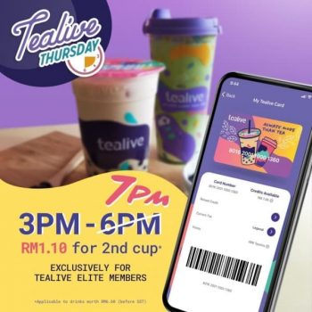 Tealive-Thursday-Promo-350x350 - Beverages Food , Restaurant & Pub Johor Kedah Kelantan Kuala Lumpur Melaka Negeri Sembilan Online Store Pahang Penang Perak Perlis Promotions & Freebies Putrajaya Sabah Sarawak Selangor Terengganu 