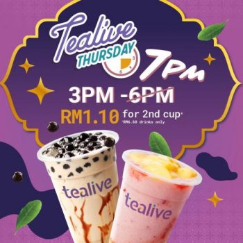 Tealive-Thursday-Promotion-350x350 - Beverages Food , Restaurant & Pub Johor Kedah Kelantan Kuala Lumpur Melaka Negeri Sembilan Pahang Penang Perak Perlis Promotions & Freebies Putrajaya Sabah Sarawak Selangor Terengganu 