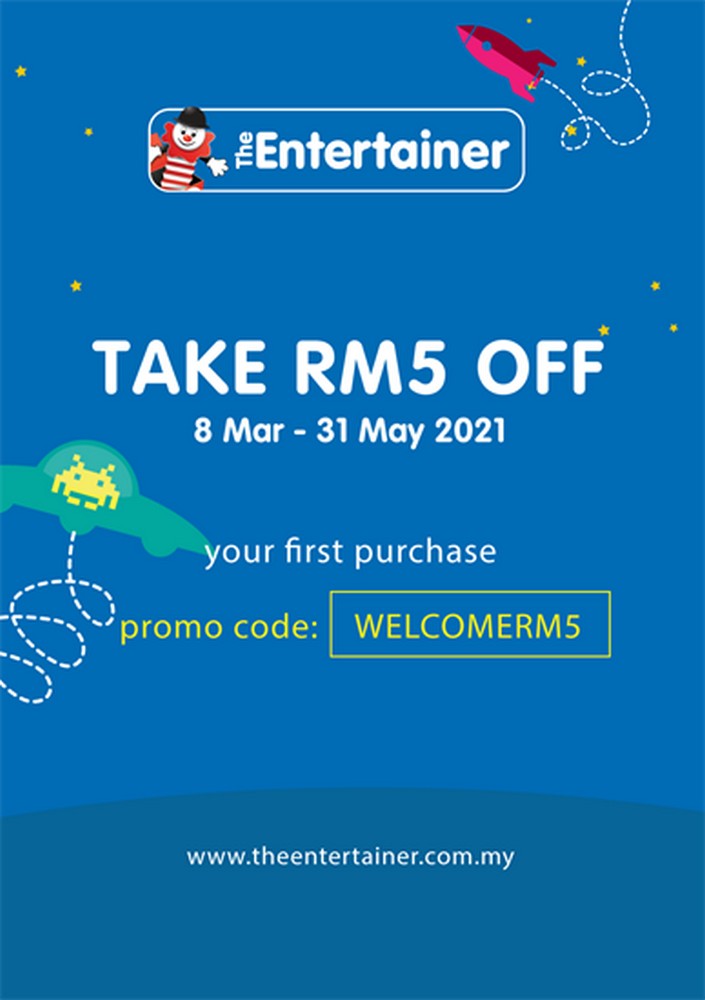 8 Mar31 May 2021 The Entertainer Toy Shop RM5 off Promo