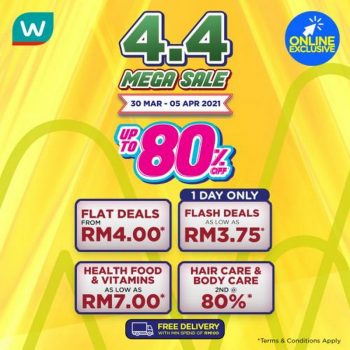 Watsons-Online-4.4-Mega-Sale-350x350 - Beauty & Health Health Supplements Johor Kedah Kelantan Kuala Lumpur Malaysia Sales Melaka Negeri Sembilan Online Store Pahang Penang Perak Perlis Personal Care Putrajaya Sabah Sarawak Selangor Terengganu 