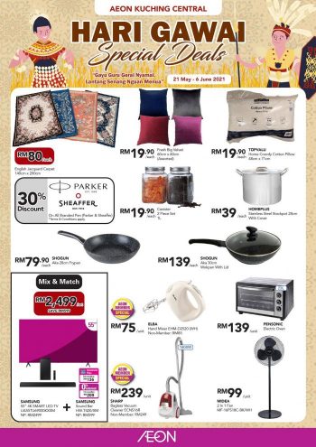 AEON-Hari-Gawai-Promotion-at-Kuching-Central-2-350x495 - Promotions & Freebies Sarawak Supermarket & Hypermarket 