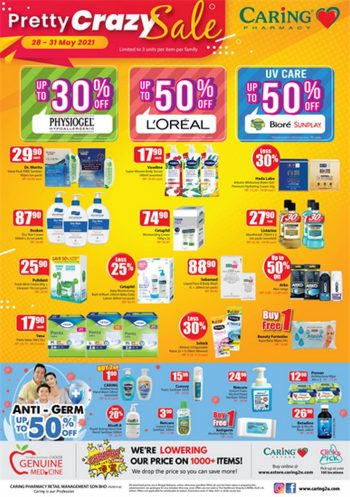 Caring-Pharmacy-Pretty-Crazy-Sale-350x497 - Beauty & Health Health Supplements Johor Kedah Kelantan Kuala Lumpur Malaysia Sales Melaka Negeri Sembilan Pahang Penang Perak Perlis Personal Care Putrajaya Sabah Sarawak Selangor Terengganu 