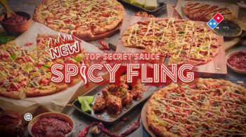 Dominos-Pizza-Top-Secret-Sauce-Spicy-Fling-Promo-350x196 - Beverages Food , Restaurant & Pub Johor Kedah Kelantan Kuala Lumpur Melaka Negeri Sembilan Online Store Pahang Penang Perak Perlis Pizza Promotions & Freebies Putrajaya Sabah Sarawak Selangor Terengganu 