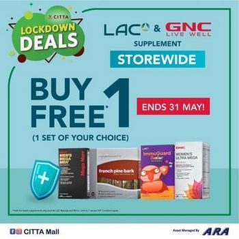 GNC-LiveWell-Lockdown-Deals-at-CITTA-Mall-350x350 - Beauty & Health Health Supplements Personal Care Promotions & Freebies Selangor 