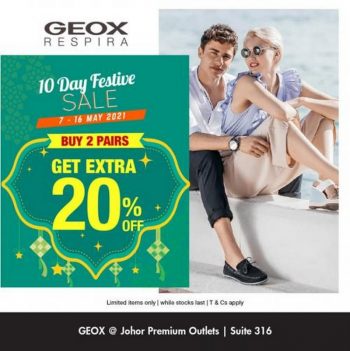 Geox-Hari-Raya-Sale-at-Johor-Premium-Outlets-350x351 - Apparels Fashion Accessories Fashion Lifestyle & Department Store Johor Malaysia Sales 