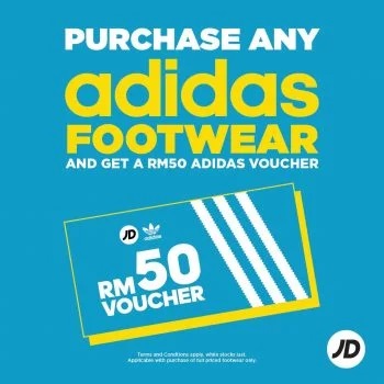 JD-Sports-Free-RM50-Adidas-Vouchers - Apparels Fashion Accessories Fashion Lifestyle & Department Store Footwear Johor Kedah Kelantan Kuala Lumpur Melaka Negeri Sembilan Pahang Penang Perak Perlis Promotions & Freebies Putrajaya Sabah Sarawak Selangor Terengganu 