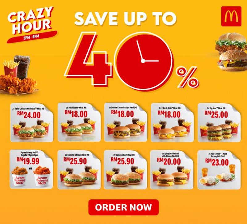 12 May 2021 Onward McDonald's McDelivery Crazy Hour Promotion