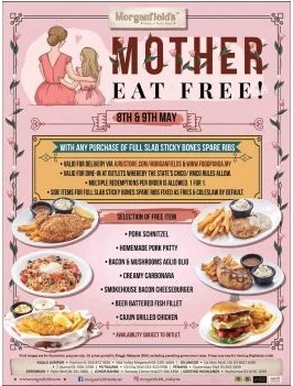 Morganfields-Mothers-Day-Promo - Beverages Food , Restaurant & Pub Johor Kedah Kelantan Kuala Lumpur Melaka Negeri Sembilan Pahang Penang Perak Perlis Promotions & Freebies Putrajaya Sabah Sarawak Selangor Terengganu 