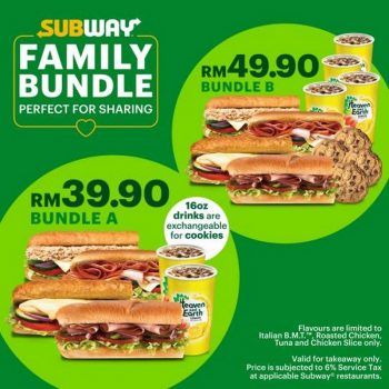 Subway-Family-Bundle-Promotion-350x350 - Beverages Food , Restaurant & Pub Johor Kedah Kelantan Kuala Lumpur Melaka Negeri Sembilan Pahang Penang Perak Perlis Promotions & Freebies Putrajaya Sabah Sarawak Selangor Terengganu 