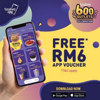 Tealive-600-Outlet-Celebration-Free-RM6-Voucher-Promotion-350x350 - Beverages Food , Restaurant & Pub Johor Kedah Kelantan Kuala Lumpur Melaka Negeri Sembilan Online Store Pahang Penang Perak Perlis Promotions & Freebies Putrajaya Sabah Sarawak Selangor Terengganu 