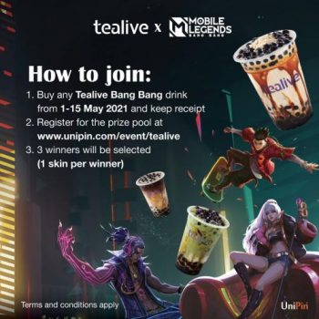 Tealive-Win-Mobile-Legends-Bang-Bang-515-Skins-Promotion-1-1-350x350 - Beverages Food , Restaurant & Pub Johor Kedah Kelantan Kuala Lumpur Melaka Negeri Sembilan Online Store Others Pahang Penang Perak Perlis Promotions & Freebies Putrajaya Sabah Sarawak Selangor Terengganu 