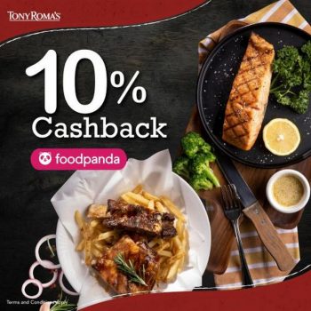Tony-Romas-10-Cashback-Promotion-on-FoodPanda-350x350 - Beverages Food , Restaurant & Pub Johor Kedah Kelantan Kuala Lumpur Melaka Negeri Sembilan Online Store Pahang Penang Perak Perlis Promotions & Freebies Putrajaya Sabah Sarawak Selangor Terengganu 